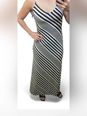 Ralph Lauren Striped Black and White Maxi dress